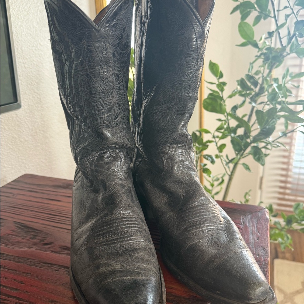 JB Dillon Black Western Cowboy Boots